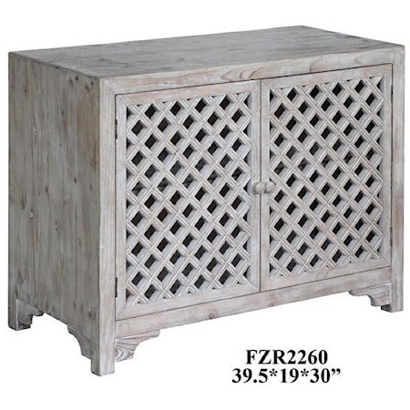 Charlotte 2 Door Light Wash Diamond Lattice 